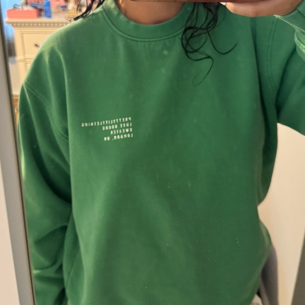 PrettyLittleThing Forest Green Luxe Sweater